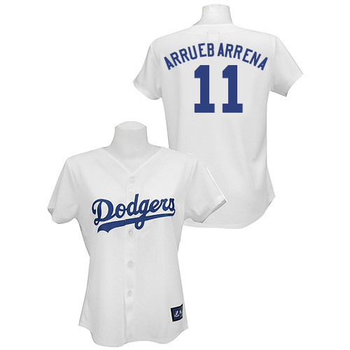Erisbel Arruebarrena #11 mlb Jersey-L A Dodgers Women's Authentic Home White Baseball Jersey